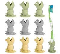 Linkidea Confezione da 9 simpatici copri-spazzolino da denti con ventosa, protezione portatile da viaggio, compatibile con Oral-B CrossAction, Reach Essentials