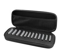 Linkidea Custodia da viaggio a 8 lame, per tagliacapelli e tagliacapelli, organizer per strumenti da barbiere, compatibile con lame professionali Wahl, Andis, Oster, (nero)