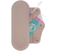 Linkidea Custodia da viaggio manuale per spazzolino da denti e dentifricio, custodia in silicone con chiusura magnetica, custodia protettiva compatibile con Colgate ExtraClean, Oral-B CrossAction