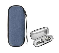 Linkidea Custodia da viaggio per rasoi di sicurezza, in EVA, per accessori da rasatura, portatile, da uomo, compatibile con Gillette Fusion 5 Power, Mach 3 (blu)