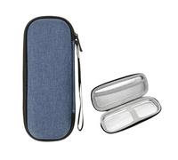Linkidea Custodia da viaggio per rasoio a cartuccia, compatibile con Gillette Fusion 5 e Mach 3, con guscio rigido e tasca a rete, organizer portatile per la cura personale (blu)