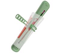 Linkidea Custodia da viaggio per spazzolino manuale, con tracolla, per dentifricio, contenitore in silicone, custodia protettiva compatibile con Oral-B CrossAction, Colgate 360 Optic White Advanced