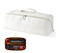 Linkidea Custodia da viaggio portatile, borsa per asciugacapelli, doppio scomparto impermeabile, organizer per asciugacapelli (bianco)