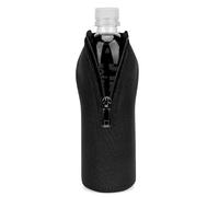 Linkidea Custodia monouso Borraccia Compatibile con Smartwater da 16,9/20 FL oz, Evian da 16,9 FL oz, Custodia Isolante in Neoprene con Cerniera bloccabile (1 Confezione/Nero)