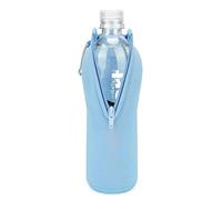Linkidea - Custodia monouso per borraccia compatibile con Smartwater da 475/575 ml, Evian da 475 ml, custodia isolante in neoprene con cerniera bloccabile(1 confezione/Azzurro)