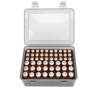 Linkidea Custodia organizer per batterie contiene 24 batterie AA e 30 AAA, scatola portatile resistente per casa, viaggi, campeggio, grande capacità