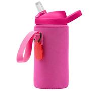 Linkidea Custodia per bottiglia d'acqua compatibile con CamelBak Eddy+ Tritan da 396,9 g, in acciaio da 340,2 g, borsa porta bottiglia d'acqua con targhetta per nome, rosa rosso