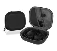Linkidea Custodia per cuffie compatibile con Bose QC, Sennheiser PXC550II, Logitech H820e, Edifier WH500, custodia protettiva da viaggio rigida di ricambio con cavo, custodia per caricabatterie (nero)