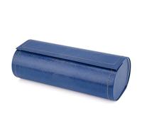 Linkidea Custodia per occhiali da sole con montatura grande, Borsa da viaggio per occhiali da vista compatibile con i nuovi Wayfarer/vecchi Aviator/quadrati/rotondi/vari modelli RayBan (Blu)