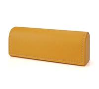 Linkidea Custodia per occhiali da sole con montatura grande, Borsa da viaggio per occhiali da vista compatibile con Persol Rettangolare/Aviator RayBan Rettangolare/Elliot Square (Giallo)