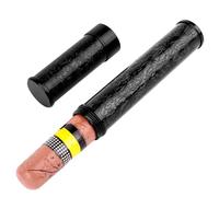 Linkidea Custodia per sigari in lega di zinco, stile vintage, a righe, da uomo, ermetica, portatile, da viaggio, compatibile con sigari con calibro a 50 anelli (nero)