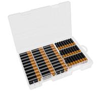 Linkidea - Custodia portabatterie portatile per 60 batterie AA e 40 batterie AAA, capiente e facile da riporre e organizzare