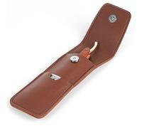 Linkidea Custodia portatile per rasoi da uomo con bordo dritto, compatibile con Fusion 5 ProGlide, Mach 3 e altri rasoi simili (marrone)