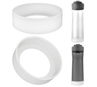Linkidea Custodia protettiva antiscivolo per bottiglia d'acqua compatibile con Contigo Jackson Chill 2.0, 567 g/680,4 g, Ashland Chill, 680 g, antiscivolo, confezione da 2 (Bianco trasparente)