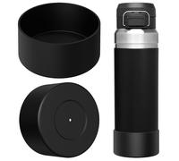 Linkidea Custodia protettiva per bottiglia d'acqua compatibile con Stanley Quick Flip GO da 1020 ml, in silicone, protezione inferiore per bottiglia d'acqua (nero) (confezione da 2)