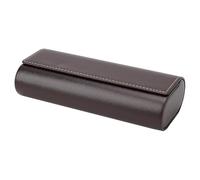 Linkidea Custodia rigida per occhiali da sole extra large con coperchio morbido, custodia portaocchiali in pelle vegana, compatibile con Gucci GG1422S GG1440S Persol PO3328S (XL, Caffè)