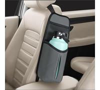 Linkidea Organizer per bottiglia d'acqua laterale per seggiolino auto, compatibile con bottiglia Yeti Rambler da 30 oz/36 oz, fiaschetta Hydro da 32 oz/40 oz (Grigio)