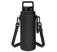 Linkidea Porta Borraccia con Tracolla Compatibile con Borraccia Yeti Rambler da 26oz, Borsa a Tracolla per Borraccia con Tracolla, Nera