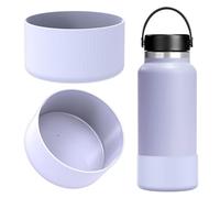 Linkidea Porta Bottiglia d'Acqua Compatibile con Hydro Flask Bocca Larga Coperchio Flessibile/Tappo in Cannuccia 32 oz/40 oz, Protezione del Tappo sul Fondo della Bottiglia in Silicone (Nebbia)