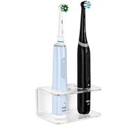 Linkidea Porta spazzolino elettrico in acrilico da parete per bagno, organizer autoadesivo per spazzolini, compatibile con la serie Oral-B iO, Philip Sonicare 4100 (trasparente)