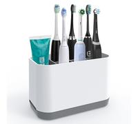 Linkidea Porta spazzolino elettrico, supporto in plastica per spazzolino, organizer da banco a 6 scomparti compatibile con spazzolini elettrici Oral-B iO Series, Philips Sonicare ProtectiveClean