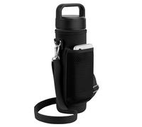 Linkidea Portaborraccia con Tracolla Compatibile con Borraccia Yeti Rambler da 26oz e Yonder da 25oz, Borsa a Tracolla con Tasca in Rete per Telefono, Nero