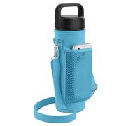 Linkidea Portaborraccia con Tracolla Compatibile con Borraccia Yeti Rambler da 26oz e Yonder da 25oz, Borsa a Tracolla con Tasca in Rete per Telefono, Blu