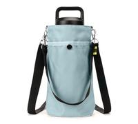Linkidea Portaborraccia con Tracolla Compatibile con Hydroflask Wide Mouth da 20oz/32oz, Yeti Rambler Bottle da 18oz/26oz, Borsa a Tracolla per Borraccia, Tracolla con Tasca per Telefono, Azzurro