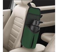 Linkidea Portaborraccia laterale per seggiolino auto,compatibile con Yeti Rambler Bottle 26oz/36oz e Hydro Flask 32oz/40oz,borsa portaoggetti laterale per seggiolino auto per portaborraccia,Verde
