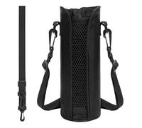 Linkidea Portaborraccia Sottile Tracolla, Compatibile con Hydro Flask Standard Mouth da 18/21/24 oz, Iron Flask, Borsa a Tracolla con Base Rigida, Nero