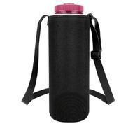 Linkidea Portabottiglie con cinghia compatibile con bottiglie Nalgene Sustain a bocca larga da 1360,8 g, in neoprene, tracolla (nero)