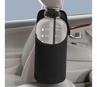 Linkidea Portabottiglie Laterale Extra Large per seggiolino Auto con Tasca in Rete Compatibile con Bottiglia d'Acqua Yeti Rambler da 64 oz, EYQ 64 oz/128 oz (Nero)
