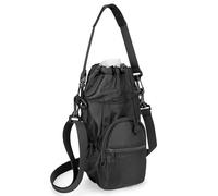 Linkidea Portabottiglie sportivo con tracolla compatibile con Camelbak Chute Mag 50 oz, borsa termica per bottiglia d'acqua, tracolla con tasca per telefono (nero)