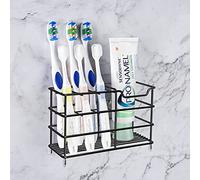 Linkidea Portaspazzolino da Parete, Portaoggetti da Bagno in Acciaio Inossidabile Supporto da Parete, per Spazzolino Elettrico, Dentifricio, Rasoio, Rasoio, Pettine (7 slot)