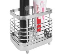 Linkidea Portaspazzolino elettrico, supporto per dentifricio in acciaio inox, organizer a fessura singola compatibile con Oral-B serie iO, Philip Sonicare ProtectiveClean (argento)