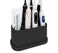Linkidea Portaspazzolino elettrico, supporto per spazzolino da denti in silicone, 5 scomparti, organizer per spazzolino elettrico, compatibile con Oral-B DB4010, Pro 100 CrossAction, Spinbrush Pro