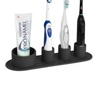 Linkidea Portaspazzolino elettrico, Supporto per spazzolino in silicone per manico grande, Organizer per spazzolino da banco a 4 scomparti compatibile con Oral-B DB4010, Pro 100 CrossAction(nero)