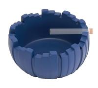Linkidea Posacenere a forma di strisce, portacenere per patio, esterni, interni, contenitori per fumatori per casa, accessori per fumatori (blu)