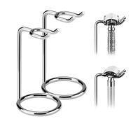 Linkidea Set da 2 Supporti per Rasoio di Sicurezza in Acciaio Inossidabile, Supporto Piccolo per Rasoi a Doppio Filo con Lunghezza Manico < 3,5", Compatibile con Vikings Blade The Chieftain, Odin