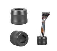 Linkidea-Set da 2 supporti per rasoio in lega di alluminio, diametro apertura 22 mm (0,86"),supporto da bagno per rasoi da uomo, compatibile con Gillette Fusion 5 Power, ProGlide Shield Power (Grigio)