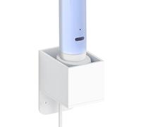 Linkidea Supporto da parete per caricatore di spazzolino elettrico con organizer per cavi, supporto alimentato autoadesivo, compatibile con Oral-B iO 3/5, Smart, Pro, Genius (solo caricatore ovale)