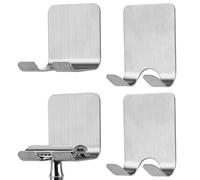 Linkidea - Supporto da parete per rasoio da doccia, confezione da 4, in acciaio inox, compatibile con Vikings Blade The Chieftain, rasoio di sicurezza a doppio taglio Merkur 23C (argento)