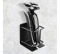 Linkidea - Supporto da parete per rasoio elettrico, in acciaio inox, compatibile con rasoio elettrico Philips 2400, Norelco Series 9, Series 7 (nero)