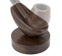 Linkidea Supporto per pipa in legno di ebano, portatile, da uomo, con supporto in legno, compatibile con la maggior parte delle pipe, accessori classici per affumicatura