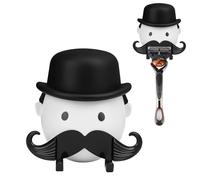 Linkidea Supporto per rasoio con adesivo e ventosa, gancio creativo per il bagno, compatibile con Gillette Fusion 5, ProGlide, Shield, Harry's 5 Blade (bianco)