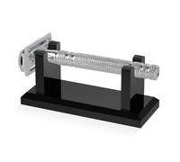 Linkidea Supporto per rasoio da uomo acrilico, supporto da bagno stabile per rasoi di sicurezza, facile da pulire, compatibile con i rasoi Viking Blade Chief e Shaving Revolution (nero)