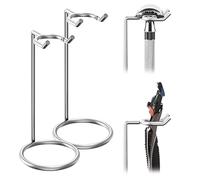 Linkidea Supporto per rasoio di sicurezza da viaggio in acciaio inossidabile, confezione da 2, compatibile con rasoi di sicurezza a manico lungo, Fusion 5, Proshield, Mach 3 (Argento/Cromo lucido)