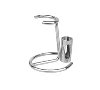 Linkidea Supporto per rasoio e pennello, supporto da barba in acciaio inox per la cura della persona maschile, accessori da bagno compatibili con Merkur 34HD, lama Vikings (argento)