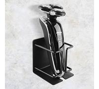 Linkidea Supporto per rasoio elettrico da parete, Supporto per rasoio in acciaio inox compatibile con rasoio Philips 2400, Norelco Serie 9, Serie 7 (Nero)