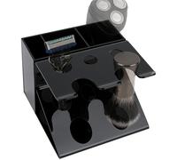 Linkidea Supporto per rasoio elettrico e rasoio, organizer per gel da barba, compatibile con barra esfoliante GilletteLabs, rasoio riscaldato, ProGlide Shield Power (nero)